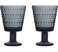 Iittala Kastehelmi verre universel - 26cl - gris foncé - 2 pièces 1057031