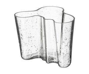 Iittala Vase Alvar Aalto Édition anniversaire 160 mm Verre à bulles transparent