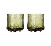 Iittala Verres "On the rocks" Ultima Thule sable finlandais. 2 pièces Vert
