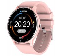 Montre intelligente et ajustée iiWear 2023 Pro Super Slim 1,3'' HD IPS Contrôle multimédia / RH / Tension artérielle / Social Rose