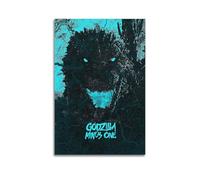 IIWERUW Godzilla Minus One3 Poster mural sur toile esthétique - Motif musique et films vintage - Peinture décorative pour salon, chambre à coucher - 50 x 75 cm - Style sans cadre