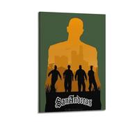 IIWERUW GTA San Andreas Poster mural sur toile esthétique avec motif musique et films vintage avec cadre 20 x 30 cm