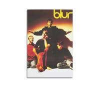 IIWERUW Poster du groupe Blur - Impression sur toile esthétique - Motif musique et films vintage - Peinture décorative pour salon, chambre à coucher - 40 x 60 cm - Style sans cadre