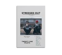 IIWERUW Twenty One Pilots - Stressed Out Poster mural sur toile esthétique - Poster décoratif vintage avec musique et films pour salon, chambre à coucher, 30 x 45 cm, sans cadre