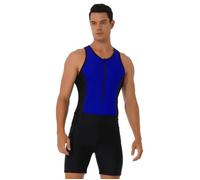 iixpin Homme Maillot de Bain 1 Pièce Combishort de Natation Surf Plongée Combinaison de Bain Sport M-3XL Bleu M