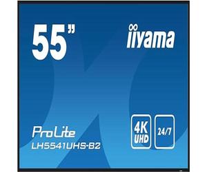 IIYAMA 55', dalle IPS, 4K UHD 3840x2160, 8ms, 500cd/m², Haut-parleurs, 3xHDMI, 1xVGA, USB, Media Player