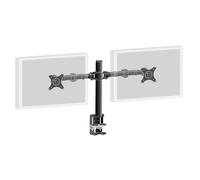 iiyama Support de bureau double moniteurs DS1002C-B1 – Réglages manuels, Attache par pince – Noir