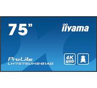 IIYAMA LH7575UHS-B1AG 75inch 3840x2160 UHD IPS panel Haze 25perc 500cd/m2 Landscape and Portrait Signal FailOver Speakers 2x 10W