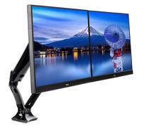 iiyama Support de bureau double moniteurs DS3002C-B1 – Réglages assistés, attache par pince – Noir