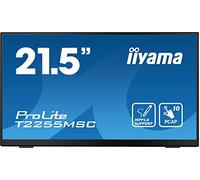 iiyama Ecran 21.5 Noir avec Verre Bord à Bord Tactile PCAP 10 Points FHD IPS 1920x1080 5ms 360cd/m² HDMI Displayport USB HUB HPs 2x3W / T2255MSC-B1