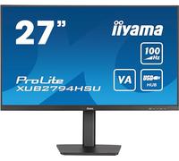 Iiyama Ecran 27 Noir Ultra Mince VA 16:9 1920x1080 1ms 100Hz 250cd/m² 1xHDMI 1xDisplayport 2xUSB HUB HPs 15cm Pied réglable en Hauteur Pivot TCO