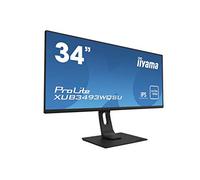 iiyama Ecran 34'' Prolite UW QHD, IPS, 3440x1440 (21:9), 13cm Pied réglable en Hauteur, 400cdm², >5mln:1 ACR, Haut-parleurs, 2xHDMI, DisplayPort, USB-HUB (2x3.0), 4ms