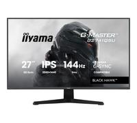 iiyama Écran G-Master Black Hawk, G2741QSU-B1, IPS, Adaptive Sync, 2560x1440@144 Hz, 1 ms, Haut-parleurs, HDMI/DP/USB HUB, Tuner Noir, Compatible NVIDIA G-Sync