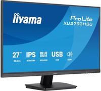 iiyama Ecran Prolite XU2793HSU-B7, Ultra Mince, Dalle IPS, 1920x1080@100Hz, 1ms, 300cd/m², 1000:1, 1xHDMI, 1xDisplayPort, USB HUB (2x2.0), Haut-parleurs, VESA 100x100, i-Style Colour, TCO