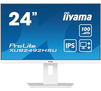 iiyama Ecran Prolite XUB2492HSU-W6, 23,8" Slim, IPS, FHD@100Hz, 0.4ms, 250 CD, 1300:1, Haut-parleurs, HDMI/DP/USB-HUB, 15cm Pied réglable en Hauteur + Pivot, TCO