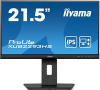 iiyama ecran XUB2293HS-B5 Prolite 21,5" Ultra Mince, Dalle IPS, 1920x1080, 250cd/m², Haut-parleurs, DP, HDMI, 3ms, Pied réglable en Hauteur sur 15 cm + Pivot