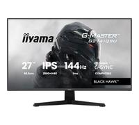 iiyama G-MASTER Black Hawk G2741QSU-B1 - Écran LED - jeux - 27" - 2560 x 1440 QHD @ 144 Hz - IPS - 350 cd/m² - 1500:1 - 1 ms - HDMI, DisplayPort - haut-parleurs - noir, mat