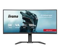 iiyama G-MASTER Red Eagle GCB3484WQSU-B1 - Écran LED - jeux - incurvé - 34" (31.4" visualisable) - 3440 x 1440 UWQHD @ 180 Hz - VA - 500 cd/m² - 4000:1 - 0.4 ms - 2xHDMI, DisplayPort, 2xUSB-C...