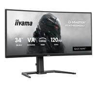 iiyama Moniteur de Bureau, GCB3482WQSU-B1, 34", VA, 3440 x 1440/120 Hz, 2H1DP, A