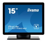 IIYAMA iiyama ProLite T1521MSC-B2 écran plat de PC 38,1 cm (15") 1024 x 768 pixels XGA LED Écran tactile Dessus de table Noir