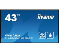iiyama LFD 42,5 Dalle VA 24/7 4K 3840x2160 16:9 3xHDMI 2xUSB 1xRJ45 LAN 1xRS-232c HPs 500cd/m² Paysage/Port 8,5ms MediaPlayer VESA 400x300 / LH4360UHS-B1AG