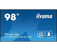 iiyama LFD 97,5 Dalle IPS 24/7 3840x2160 1xDVI 1xVGA 3xHDMI 2x10W HPs 1xDP 2xUSB 500cd/m² Paysage/Port 8ms Media Player VESA 800x400 LH9854UHS-B1AG