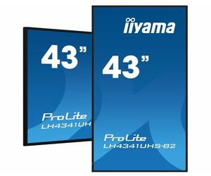 iiyama LH4341UHS-B2 42.5" IPS 4K Monitor with 500cd, 3 HDMI Inputs, VGA, USB, RJ45 Connection, 24/7 Operation