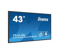 iiyama LH4365UHSB-B1 Écran d'affichage dynamique En forme de kiosk 108 cm (42.5") LED Wifi 800 cd/m2 4K Ultra HD Noir Intégré dans le processeur Android 11 24/7