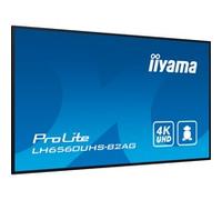 iiyama "LH6560UHS-B2AG Écran d''affichage dynamique Carte A numérique 163,8 cm (64.5"") LED Wifi 500 cd/m² 4K Ultra HD Noir Intégré dans le processeur Android 11 24/7, Affichage public" , EEC: C