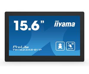 IIYAMA Modèle du produit : 15,6' PCAP, 10 points, dalle IPS, 1920x1080, 30ms, 450cd/m², 1000:1, 1xHDMI, USB (3x2.2), 4GB RAM, 32GB de stockage, RJ45 (LAN), VESA 100x100, Haut-parleurs