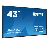iiyama ProLite LE4341S-B2 Écran professionnel avec résolution Full HD et lecteur multimédia, parfait pour l'affichage dynamique en 18/7.