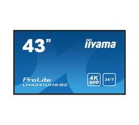iiyama ProLite LH4341UHS-B2 - 43" écran LCD rétro-éclairé par LED - signalisation numérique - 4K UHD (2160p) 3840 x 2160 - noir, brillant