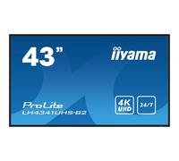 iiyama ProLite LH4341UHS-B2 - 43" écran LCD rétro-éclairé par LED - signalisation numérique - 4K UHD (2160p) 3840 x 2160 - noir, brillant