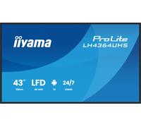 iiyama Écran d'affichage numérique ProLite LH4364UHS-B1AG 4K UHD 43 pouces avec options avancées de contrôle et de connectivité