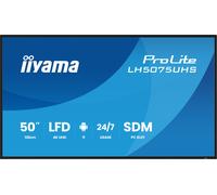 iiyama ProLite LH5075UHS-B2AG écran d'affichage numérique de 50 pouces avec résolution 4K UHD, fonctionnement 24 heures sur 24, 7 jours sur 7, système d'exploitation Android et emplacement pour carte