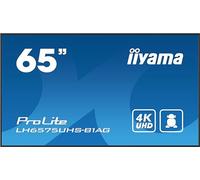 iiyama Prolite LH6575UHS-B1AG 164cm 64,5" Affichage numérique Panneau LED IPS 4K UHD HDMI DP entrée/Sortie USB2.0 RS-232c RJ45 Lecteur multimédia Android OS WiFi SDM-L Micro SD 24/7 Noir