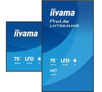 iiyama ProLite LH7564UHS-B1AG Écran UHD 4K de 75 pouces pour l'affichage numérique avec connectivité avancée et contrôle professionnel.