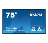 iiyama Écran d'affichage dynamique LH7565UHSB-B1 74,5" kiosk 4K LED Wi‑Fi Android 11 24/7 Noir