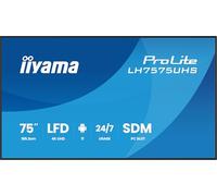 iiyama LH7575UHS-B2AG 75 pouces 3840x2160 UHD panneau IPS Haze 25% 500cd/m en mode paysage et portrait