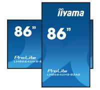 iiyama ProLite LH8664UHS-B2AG Écran plat d'affichage dynamique de 86'' avec résolution 4K UHD, options de contrôle avancées et connectivité étendue,