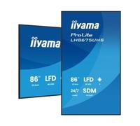 iiyama ProLite LH8675UHS-B2AG Écran d'affichage dynamique professionnel de 86'' avec résolution 4K, Android 11, fonctionnement 24h/24 et emplacement
