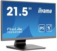 IIYAMA ProLite T2252MSC-B2 Moniteur tactile CEE: C (A - G) 54.6 cm (21.5 pouces) 1920 x 1080 pixels 16:9 5 ms HDMI™, DisplayPort, prise casque, USB 3.1 IPS LCD