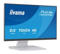 iiyama Écran tactile ProLite T2252MSC-W2AG 21,5" Full HD IPS 10 pts Multitouch HDMI DP USB3.2 Blanc