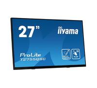 iiyama ProLite T2755QSC-B1 - Écran LED - 27" - écran tactile - 2560 x 1440 WQHD @ 75 Hz - IPS - 400 cd/m² - 1000:1 - 5 ms - HDMI, DisplayPort - haut-parleurs - noir mat