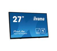 Iiyama ProLite T2755QSC-B1 : Écran LCD 27" Tactile Capacitif, 2560x1440, 5ms, IPS, USB 3.2 Gen 1, HDMI, DisplayPort, VESA 100x100, Noir