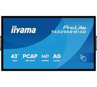 iiyama ProLite T4329AS-B1AG - Classe de diagonale 43" (42.5" visualisable) écran LCD rétro-éclairé par LED - signalisation numérique - avec écran tactile (multi-touches) - 4K UHD (2160p) 3840 x 2160 -