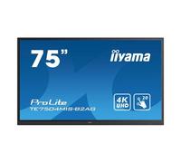 iiyama ProLite TE7504MIS-B2AG - 75" écran LCD rétro-éclairé par LED - signalétique numérique interactive - avec lecteur de média intégré et écran tactile (multipoint) - Android - 4K UHD (2160p) 3840 x