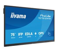 iiyama ProLite TE7512MIS-B4AG Écran tactile interactif de 75″ avec affichage 4K UHD, Android 14, certification Google EDLA et partage simultané de 9