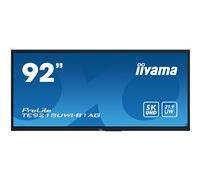 iiyama ProLite TE9218UWI-B1AG - Classe de diagonale 92" (91.5" visualisable) écran LCD rétro-éclairé par LED - signalétique numérique interactive - avec écran tactile (multi-touch) / capacité PC en op