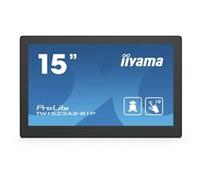 iiyama ProLite TW1523AS-B1P - Écran LED - 15.6" - fixe - écran tactile - 1920 x 1080 Full HD (1080p) - IPS - 450 cd/m² - 1000:1 - 30 ms - HDMI - haut-parleurs - noir, mat Noir, Mat G